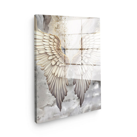 Abstrakt Engelsflügel Acrylglasbild Wandbild Bild Wanddeko Wohnzimmer XL