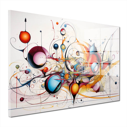 Abstrakte Linien Kunst Acrylglasbild Wandbild Bild Wanddeko Wohnzimmer XL