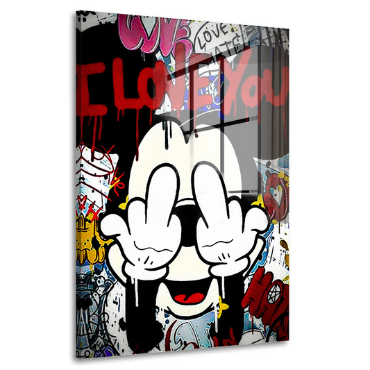 Pop Art Mickey Acrylglasbild Wandbild Bild Wanddeko Wohnzimmer XL