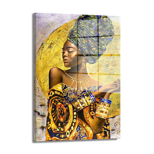 Afrikanische Frau African Beauty Acrylglasbild Wandbild Bild Wanddeko Wohnzimmer XL