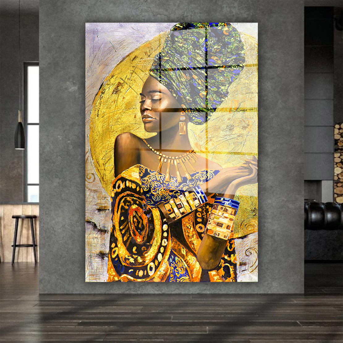 Afrikanische Frau African Beauty Acrylglasbild Wandbild Bild Wanddeko Wohnzimmer XL