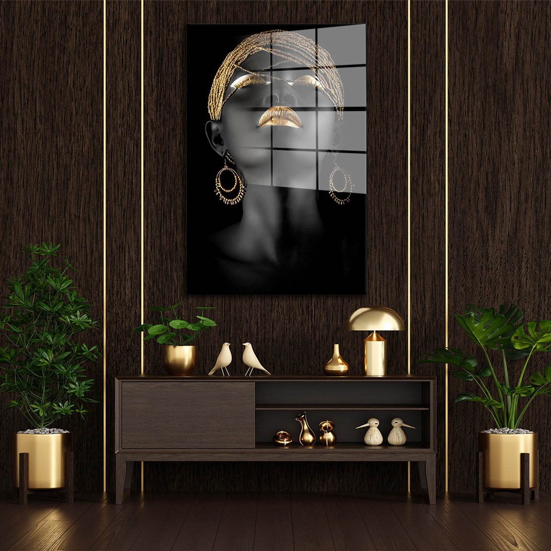 Afrikanische Frau Black Women Acrylglasbild Wandbild Bild Wanddeko Wohnzimmer