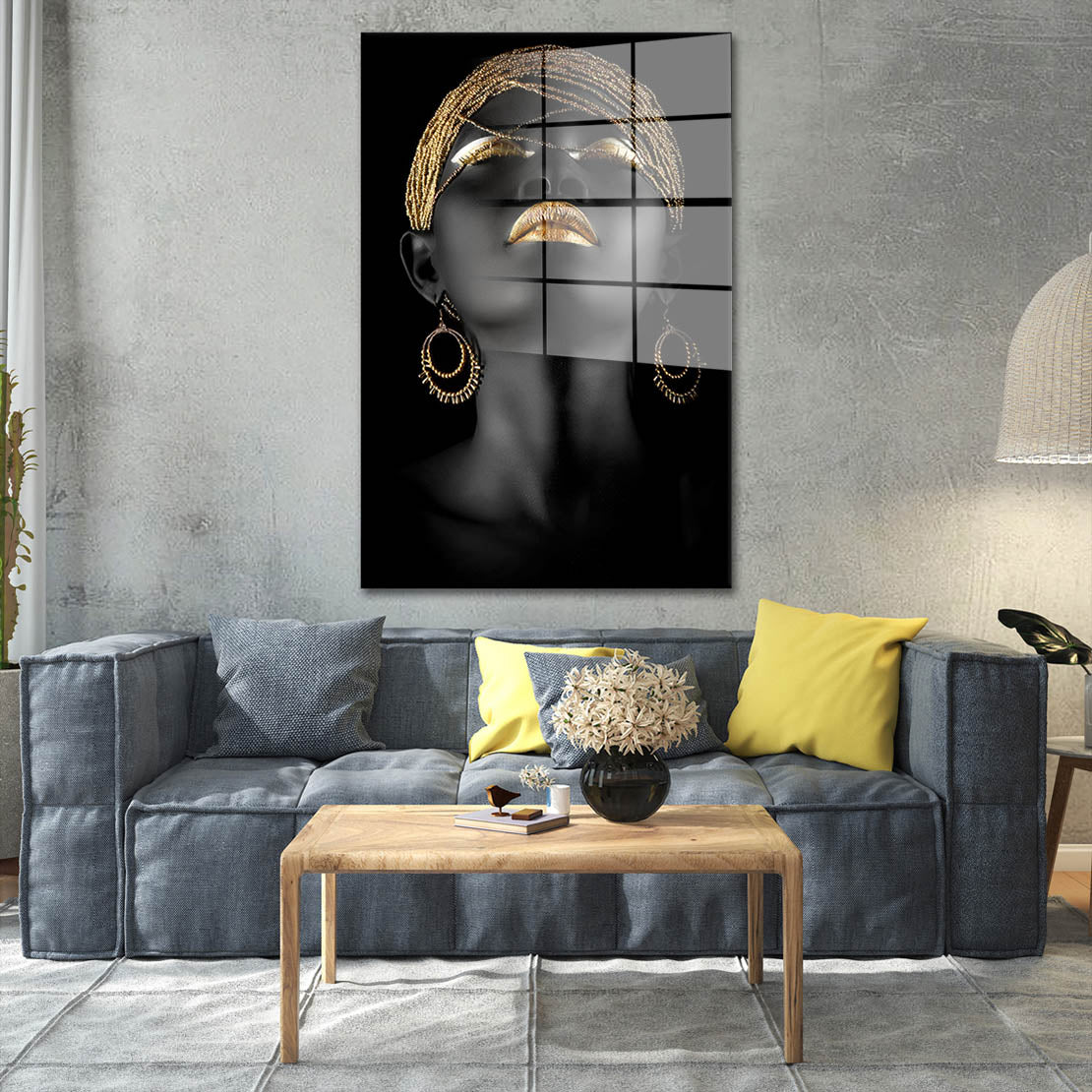 Afrikanische Frau Black Women Acrylglasbild Wandbild Bild Wanddeko Wohnzimmer