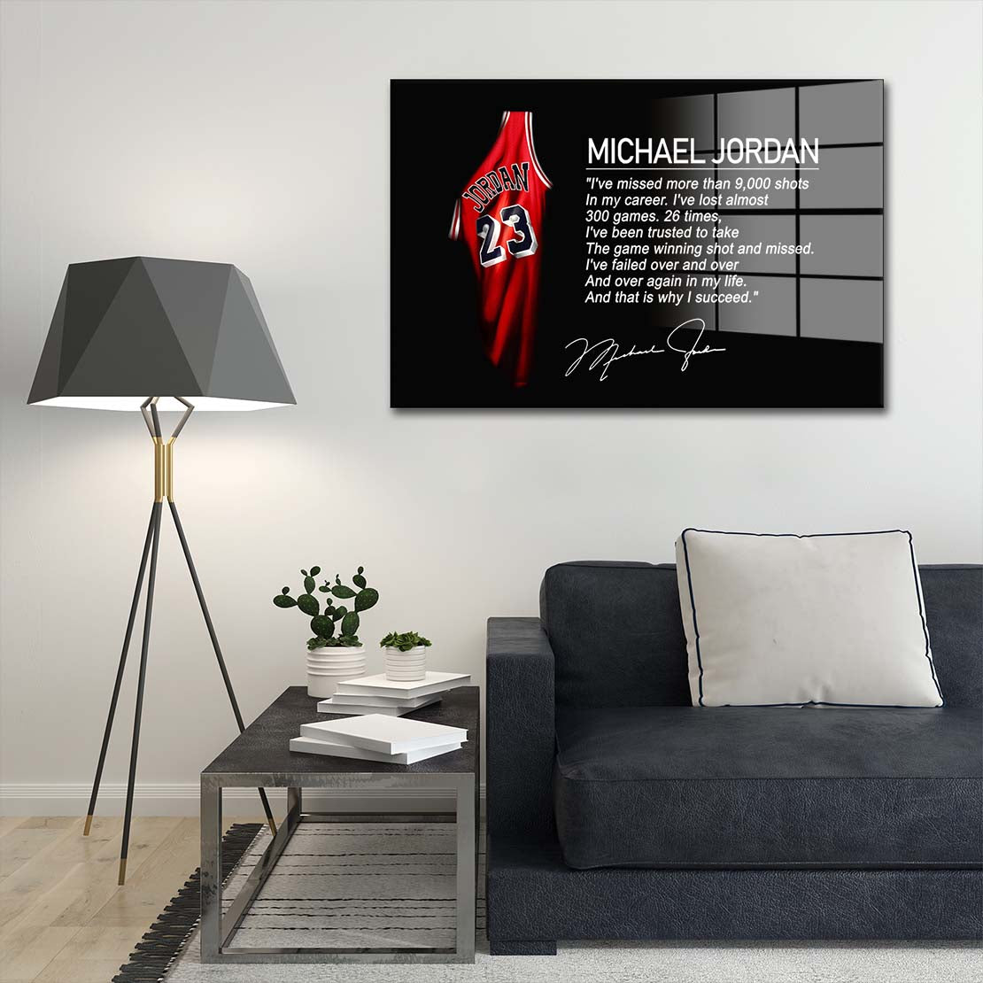 Basketball Motivation Acrylglasbild Wandbild Bild Wanddeko Wohnzimmer XL