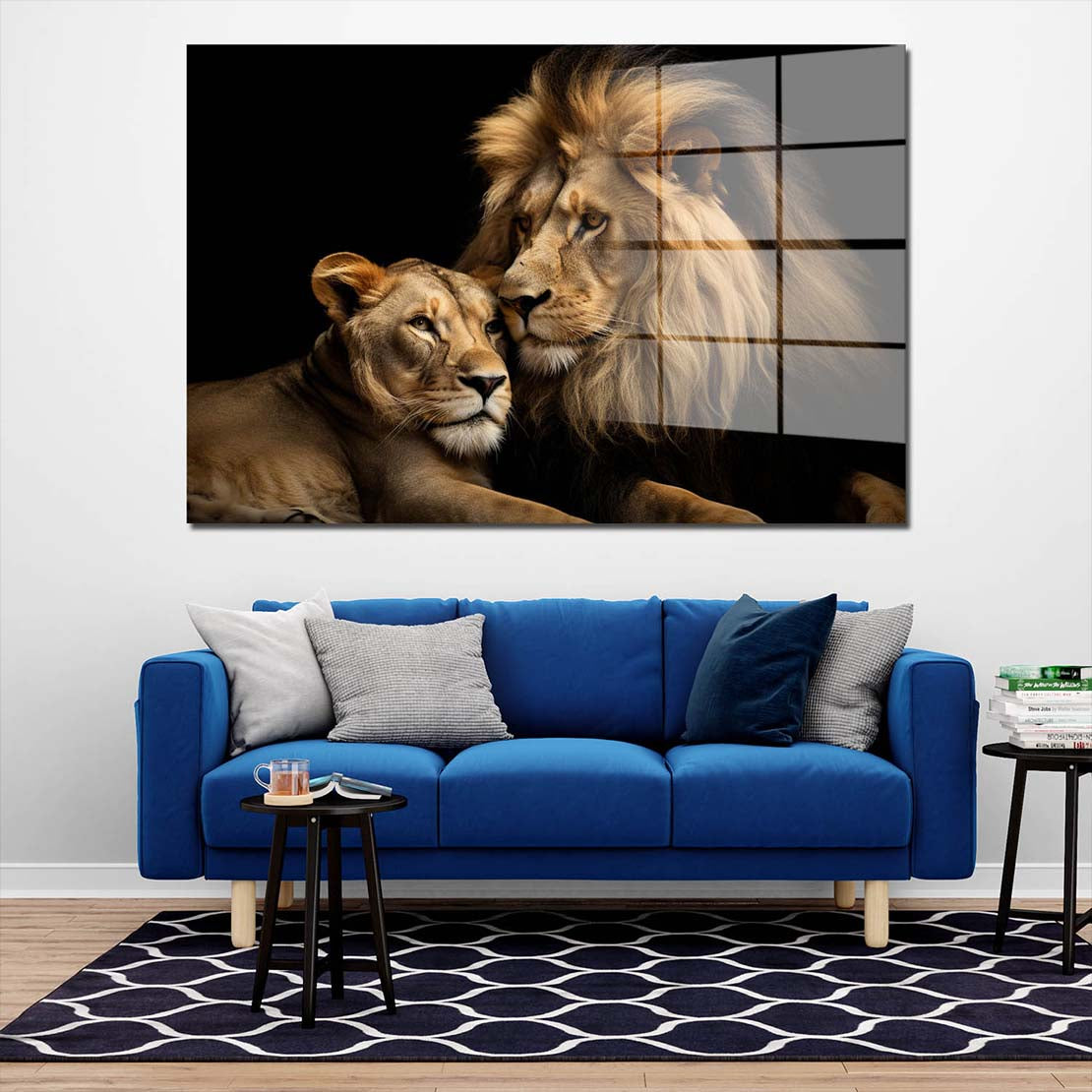 Beautiful Lions Acrylglasbild Wandbild Bild Wanddeko Wohnzimmer XL