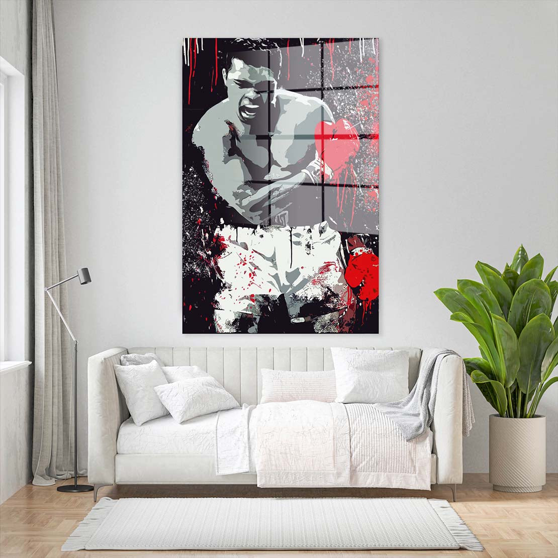 Boxer Pop Art Style Acrylglasbild Wandbild Bild Wanddeko Wohnzimmer XL