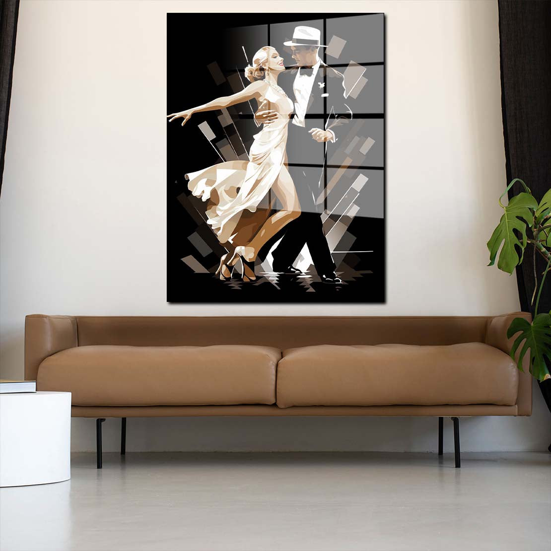 Dance tanzendes Paar Acrylglasbild Wandbild Bild Wanddeko Wohnzimmer XL
