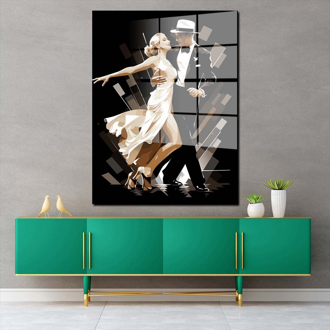 Dance tanzendes Paar Acrylglasbild Wandbild Bild Wanddeko Wohnzimmer XL
