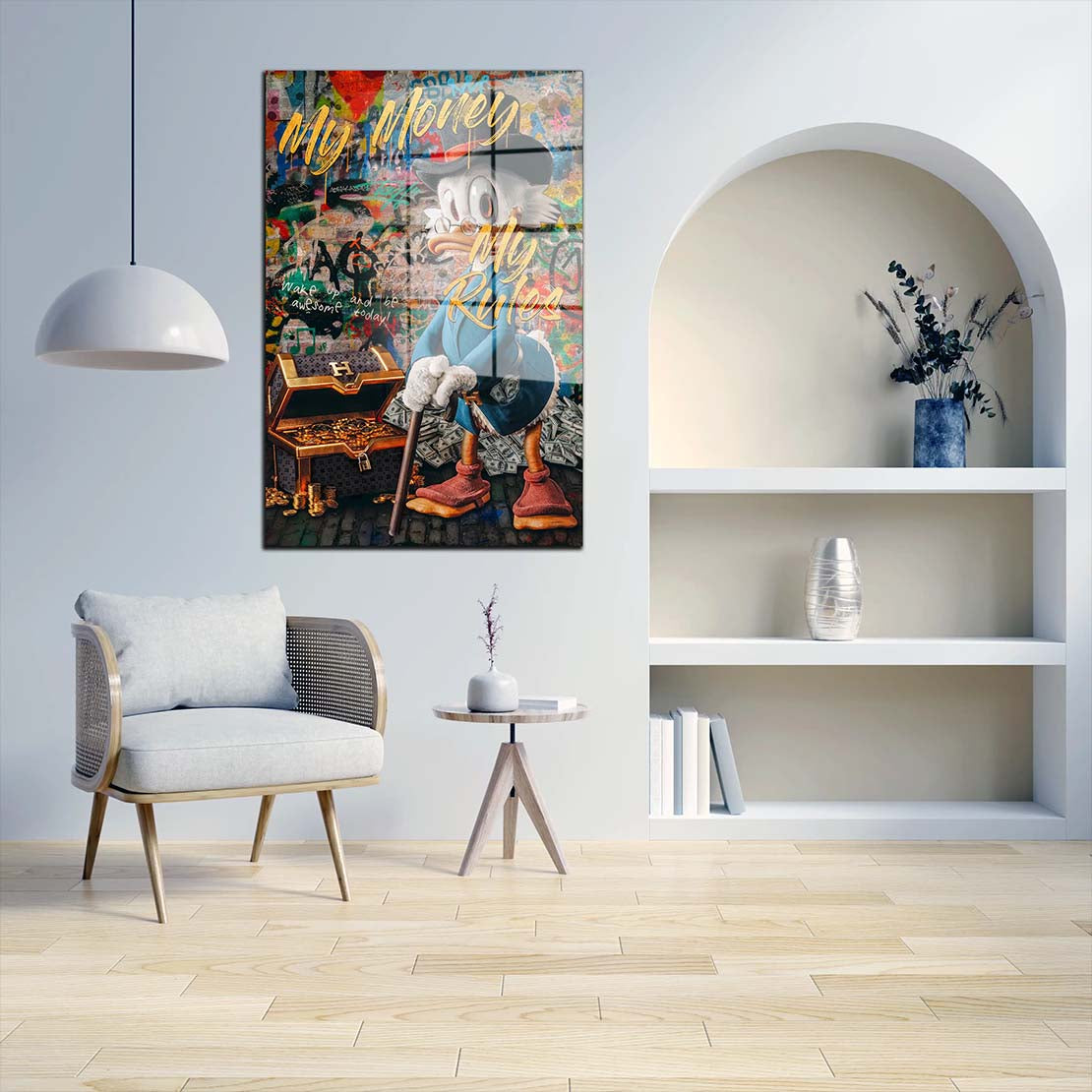 Duck Pop Art My Rules Acrylglasbild Wandbild Bild Wanddeko Wohnzimmer XL