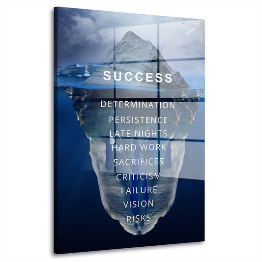 Eisberg Motivation & Erfolg Acrylglasbild Wandbild Bild Wanddeko Wohnzimmer XL