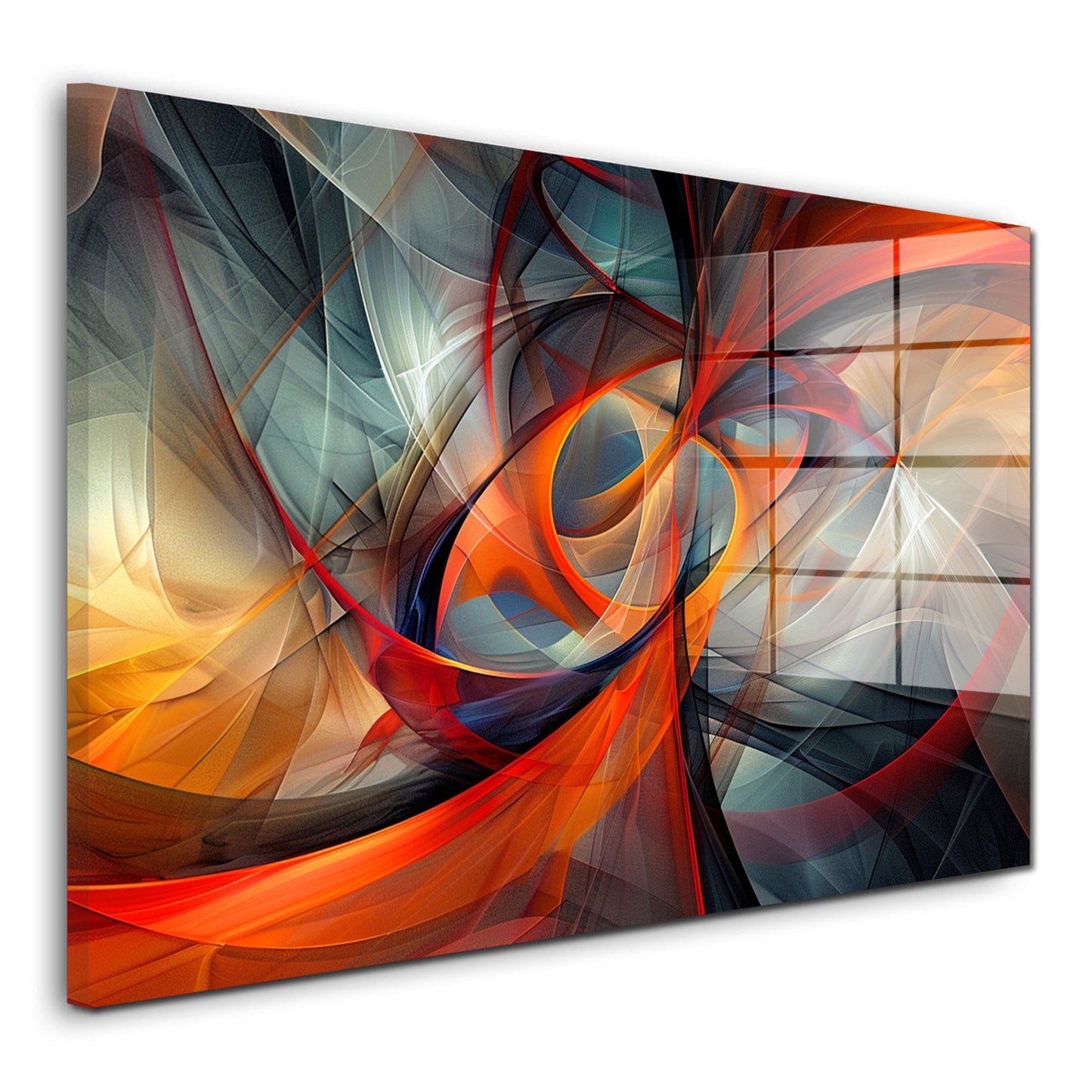 Formen in dynamischen Farben Acrylglasbild Wandbild Bild Wanddeko XL