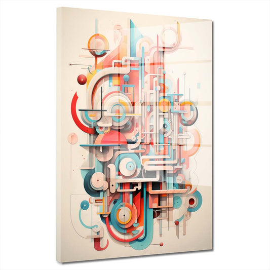 Future abstrakt Linien Colour Acrylglasbild Wandbild Bild Wanddeko XL