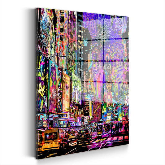 Graffiti Street Art New York Acrylglasbild Wandbild Bild Wanddeko Wohnzimmer XL