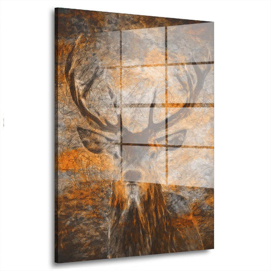 Hirsch Brown Edition Acrylglasbild Wandbild Bild Wanddeko Wohnzimmer XL