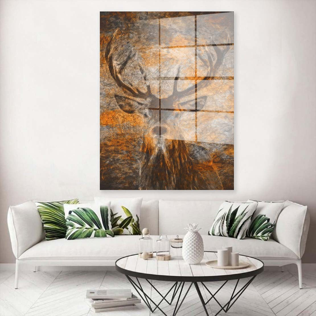 Hirsch Brown Edition Acrylglasbild Wandbild Bild Wanddeko Wohnzimmer XL