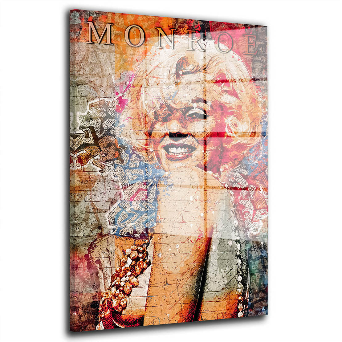 Monroe Wonderful Street Art Acrylglasbild Wandbild Bild Wanddeko Wohnzimmer XL