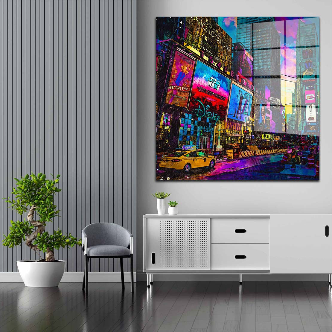 New York City Streets Colour Acrylglasbild Wandbild Bild Wanddeko XL