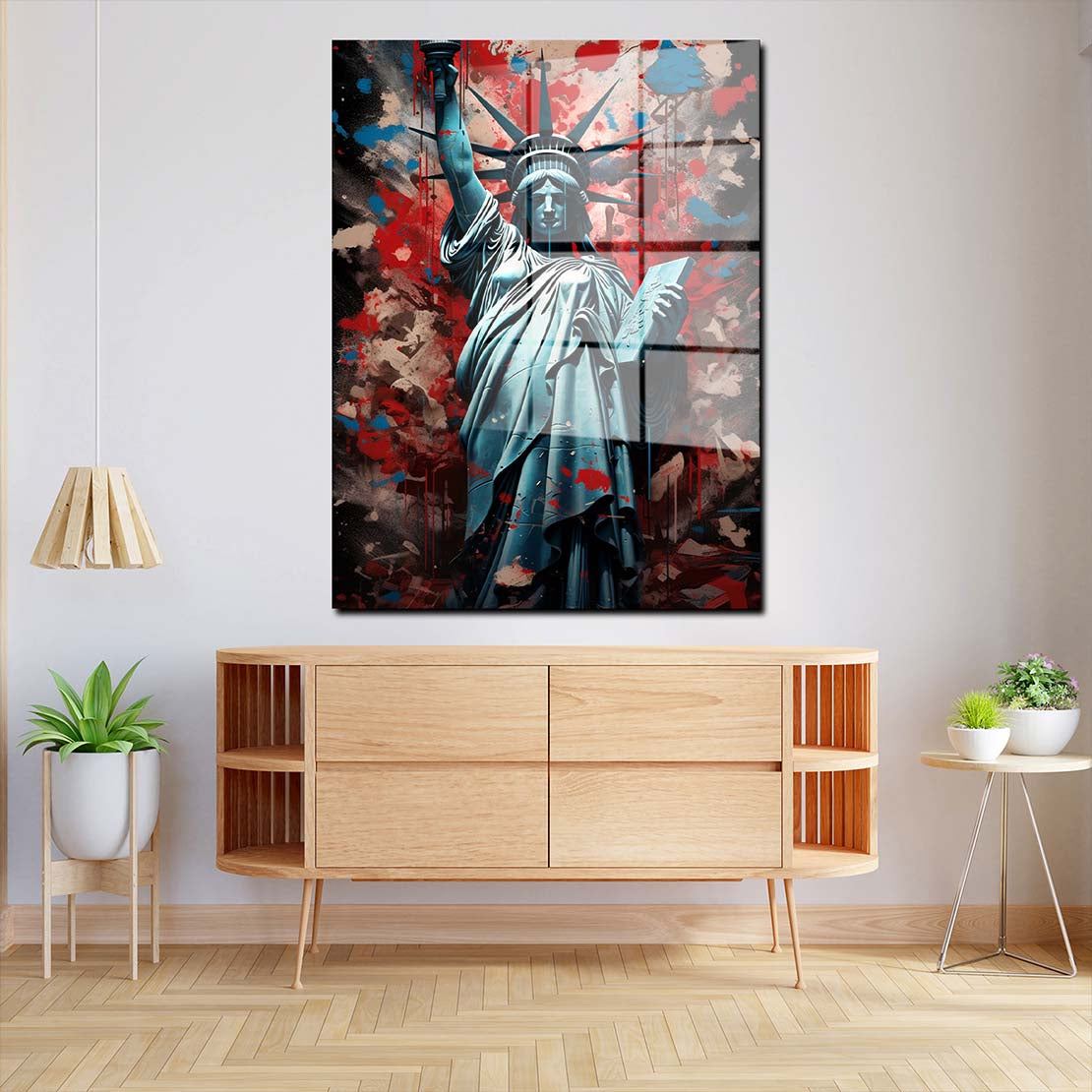New York Freiheitsstatue Acrylglasbild Wandbild Bild Wanddeko Wohnzimmer XL