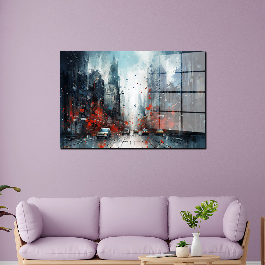 New York USA Splash Acrylglasbild Wandbild Bild Wanddeko Wohnzimmer XL