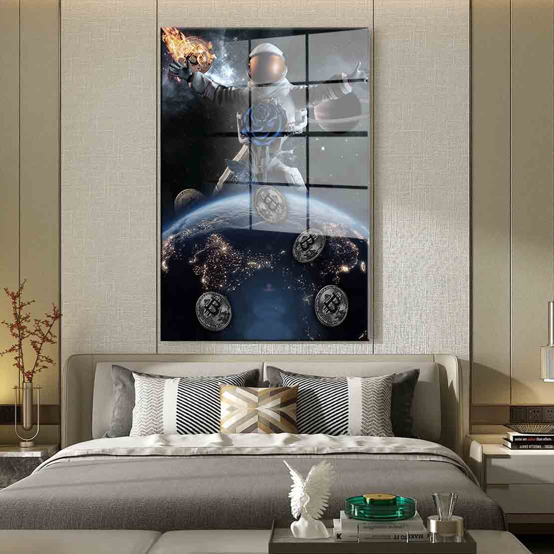 No Limits Space blue Acrylglasbild Wandbild Bild Wanddeko Wohnzimmer XL