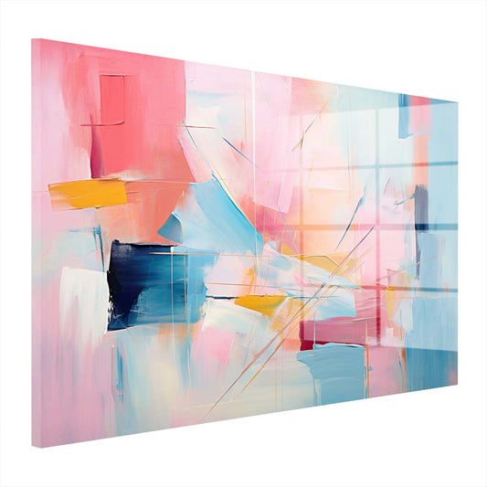 Paint Blue abstrakt Acrylglasbild Wandbild Bild Wanddeko Wohnzimmer XL