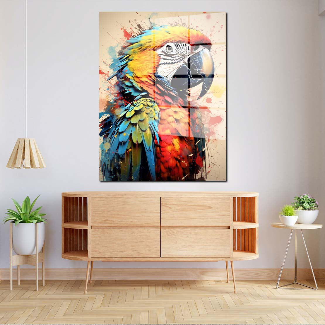 Papagei abstrakt Colour Acrylglasbild Wandbild Bild Wanddeko Wohnzimmer XL