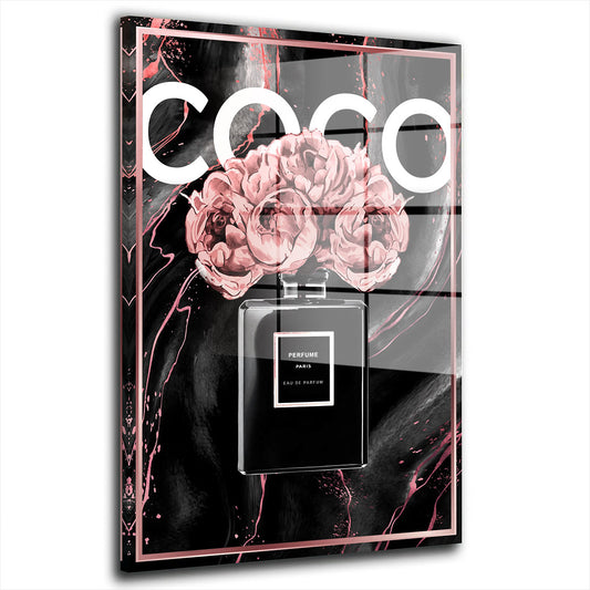 Parfüm Luxus Flasche Pop Art Acrylglasbild Wandbild Bild Wanddeko Wohnzimmer XL