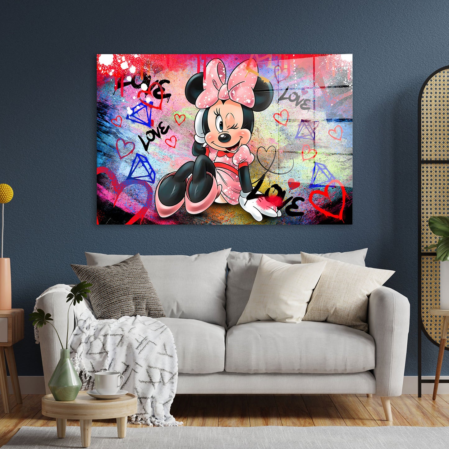 Pop Art Beautiful Maus Style Acrylglasbild Wandbild Bild Wanddeko Wohnzimmer XL