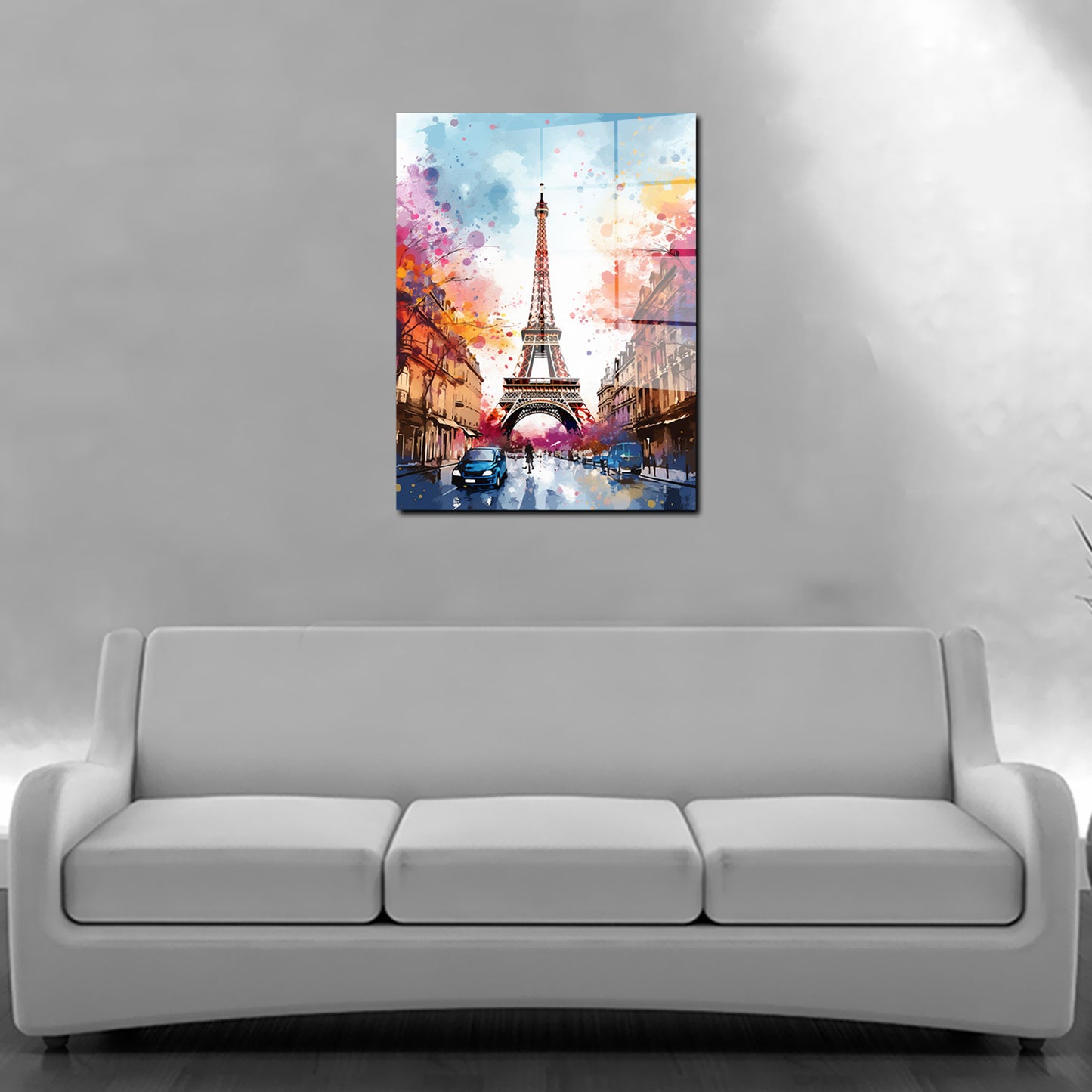 Pop Art Eiffelturm Paris Acrylglasbild Wandbild Bild Wanddeko Wohnzimmer XL