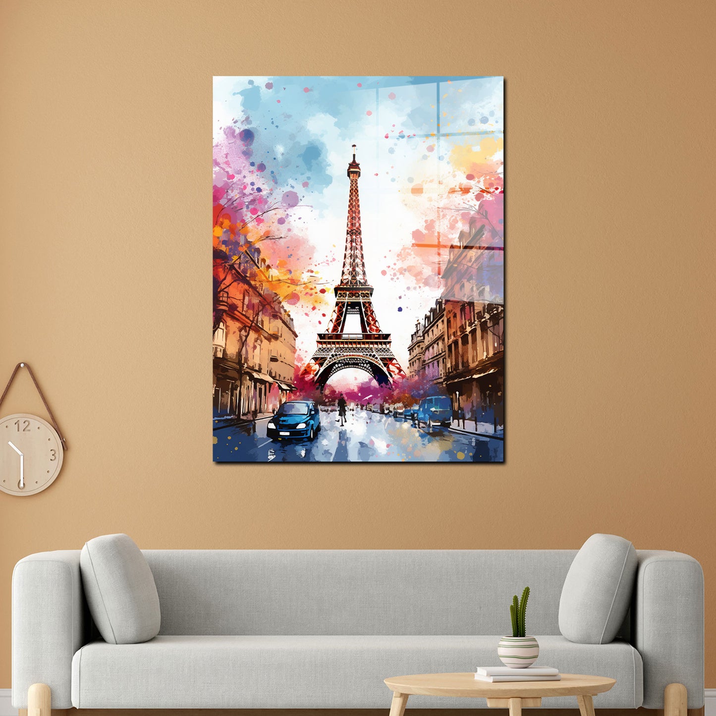 Pop Art Eiffelturm Paris Acrylglasbild Wandbild Bild Wanddeko Wohnzimmer XL
