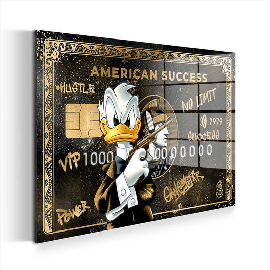 Pop Art Kunst Duck Gangster Acrylglasbild Wandbild Bild Wanddeko Wohnzimmer XL