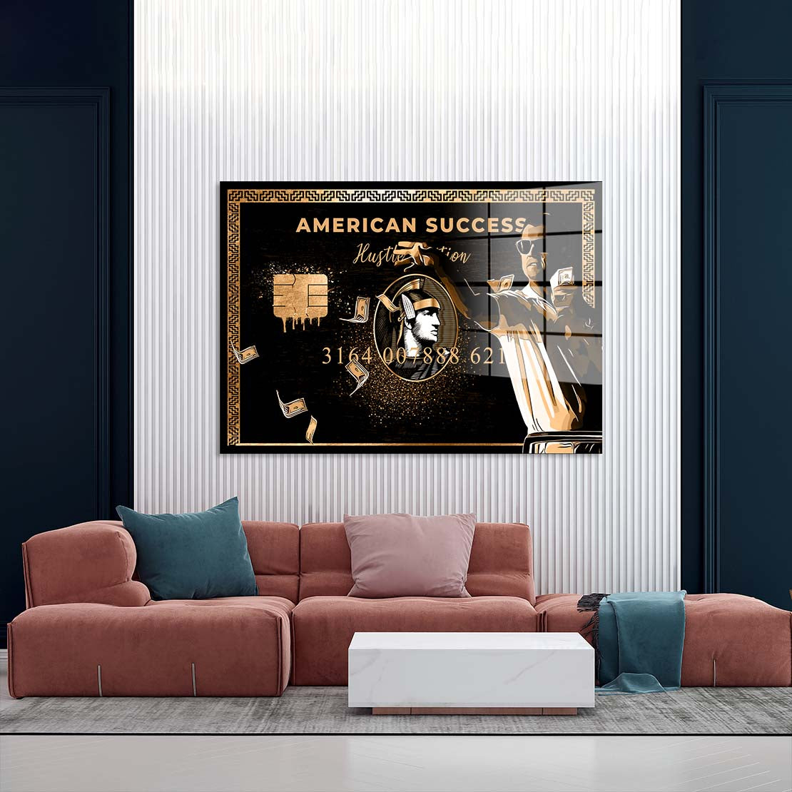 Pop Art Success Karte Leonardo Acrylglasbild Style Wandbild Bild Wanddeko Wohnzimmer XL