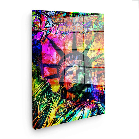 Pop Art USA New York Adventure Acrylglasbild Wandbild Bild Wanddeko XL