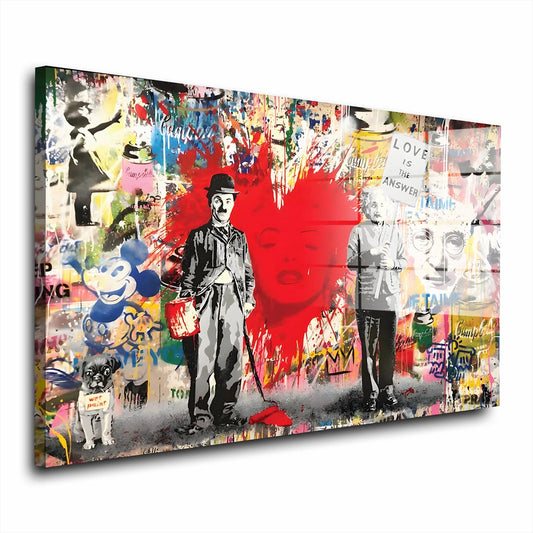 Pop Street Art Love Is The Answer Acrylglasbild Wandbild Bild Wanddeko Wohnzimmer XL