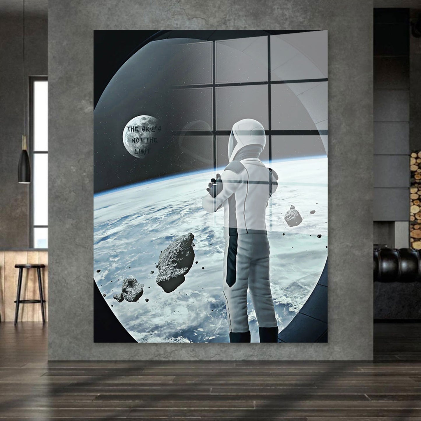 Weltall Space Raumschiff Acrylglasbild Wandbild Bild Wanddeko Wohnzimmer XL