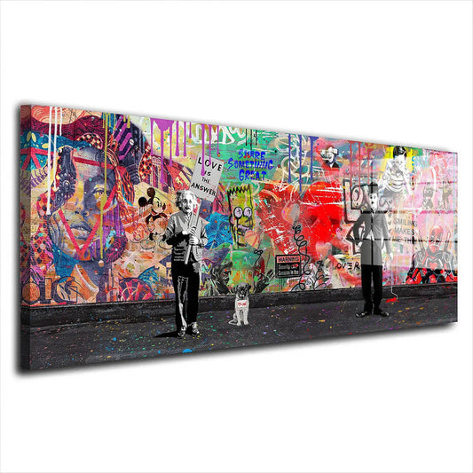 Street Art Charlie & Albert Acrylglasbild Wandbild Bild Wanddeko Wohnzimmer XL