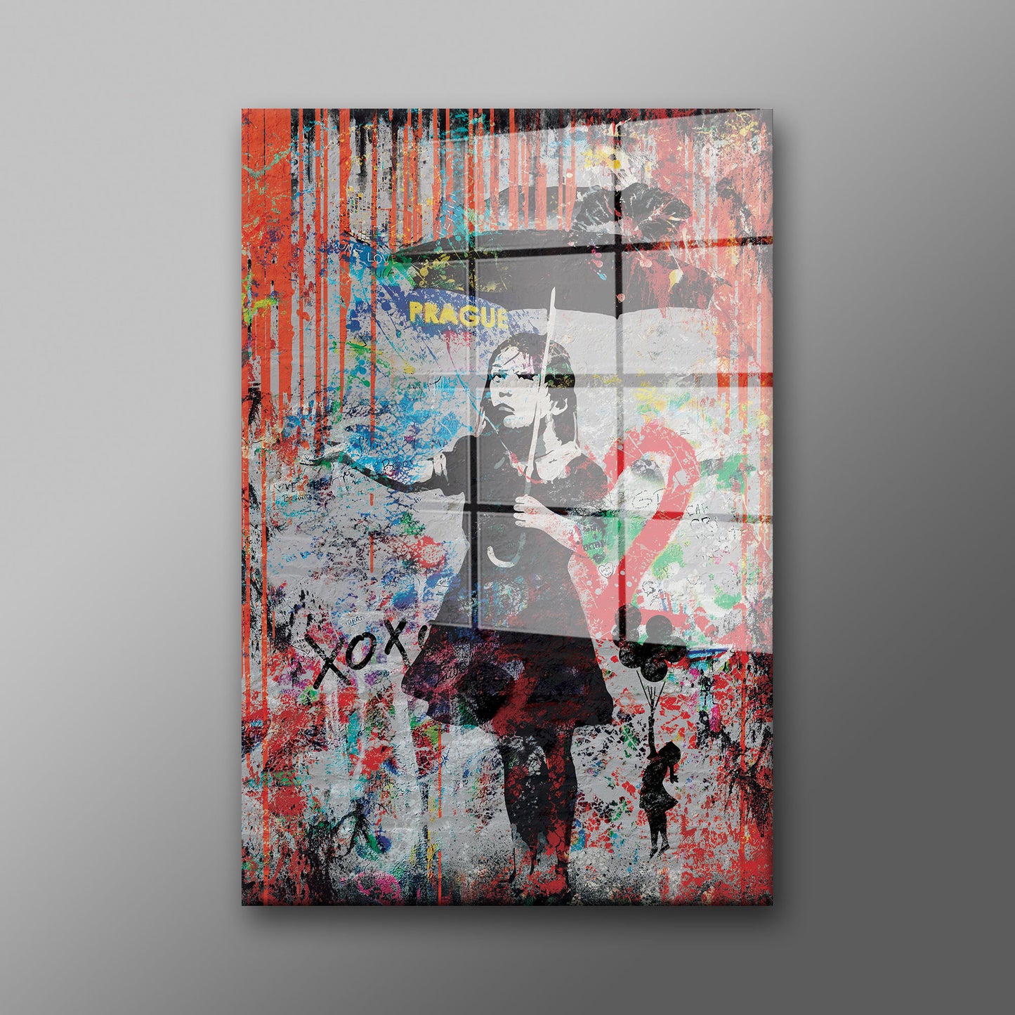 Street Art Girl Prague Acrylglasbild Wandbild Bild Wanddeko Wohnzimmer XL