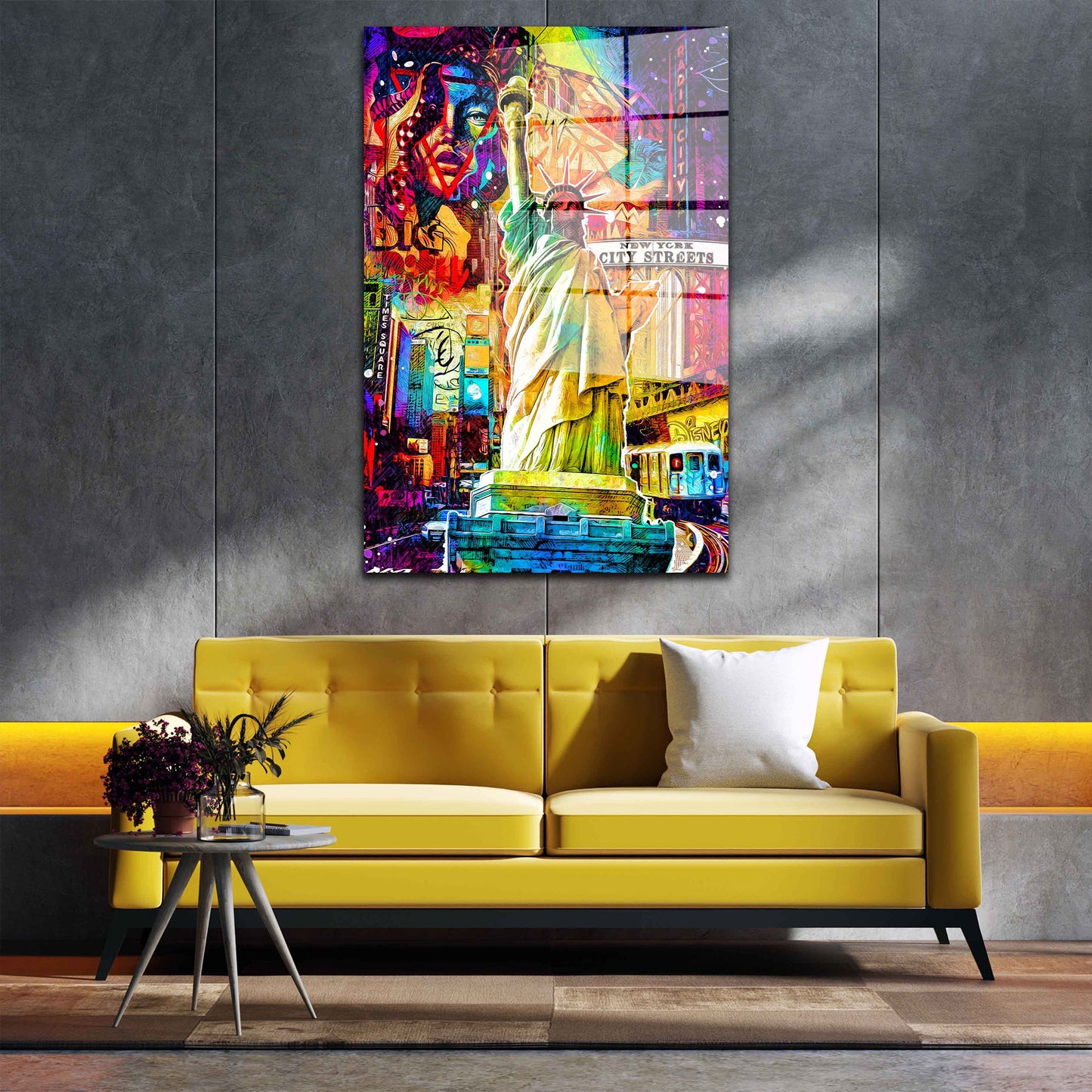 USA New York City Street Art Acrylglasbild Wandbild Bild Wanddeko XL