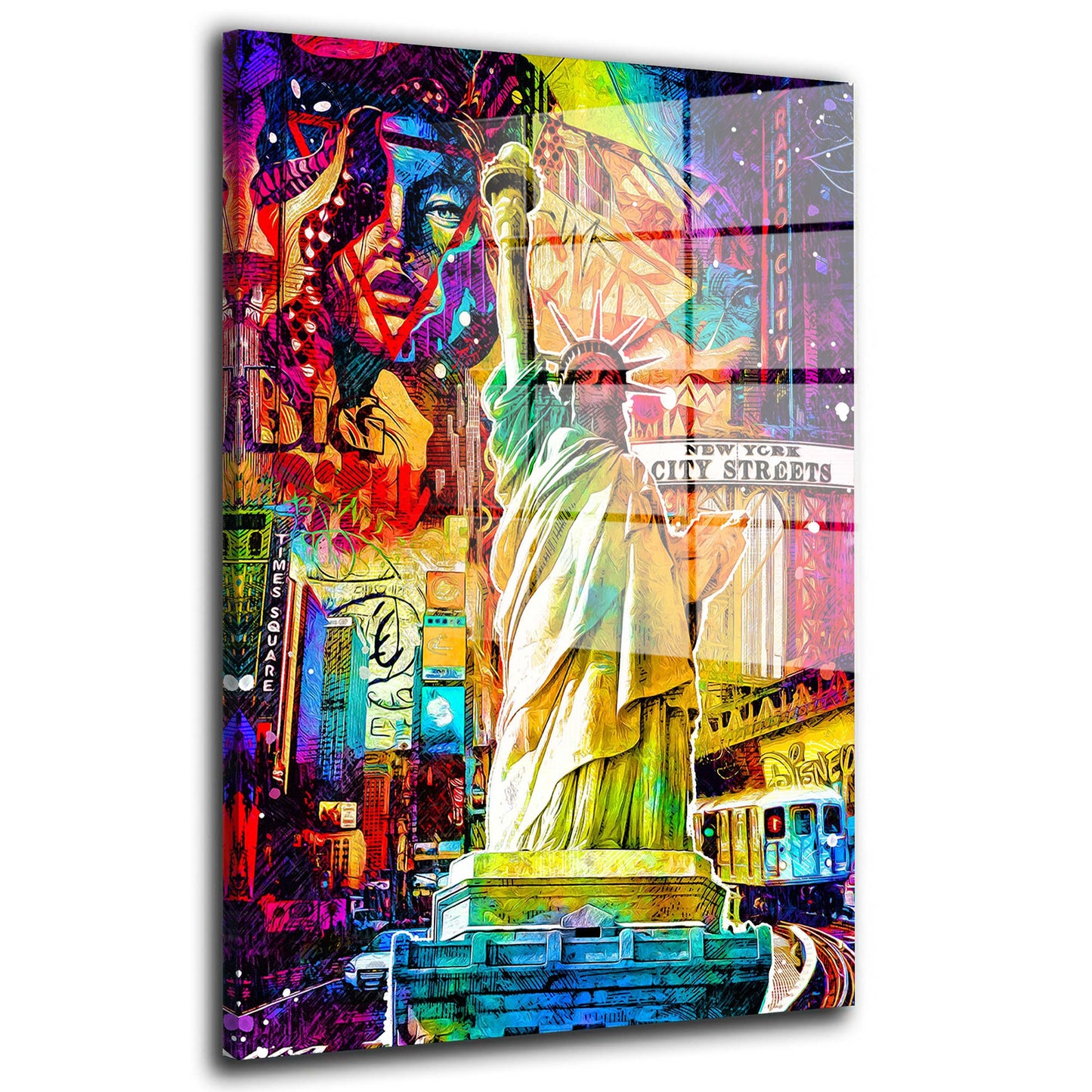 USA New York City Street Art Acrylglasbild Wandbild Bild Wanddeko XL