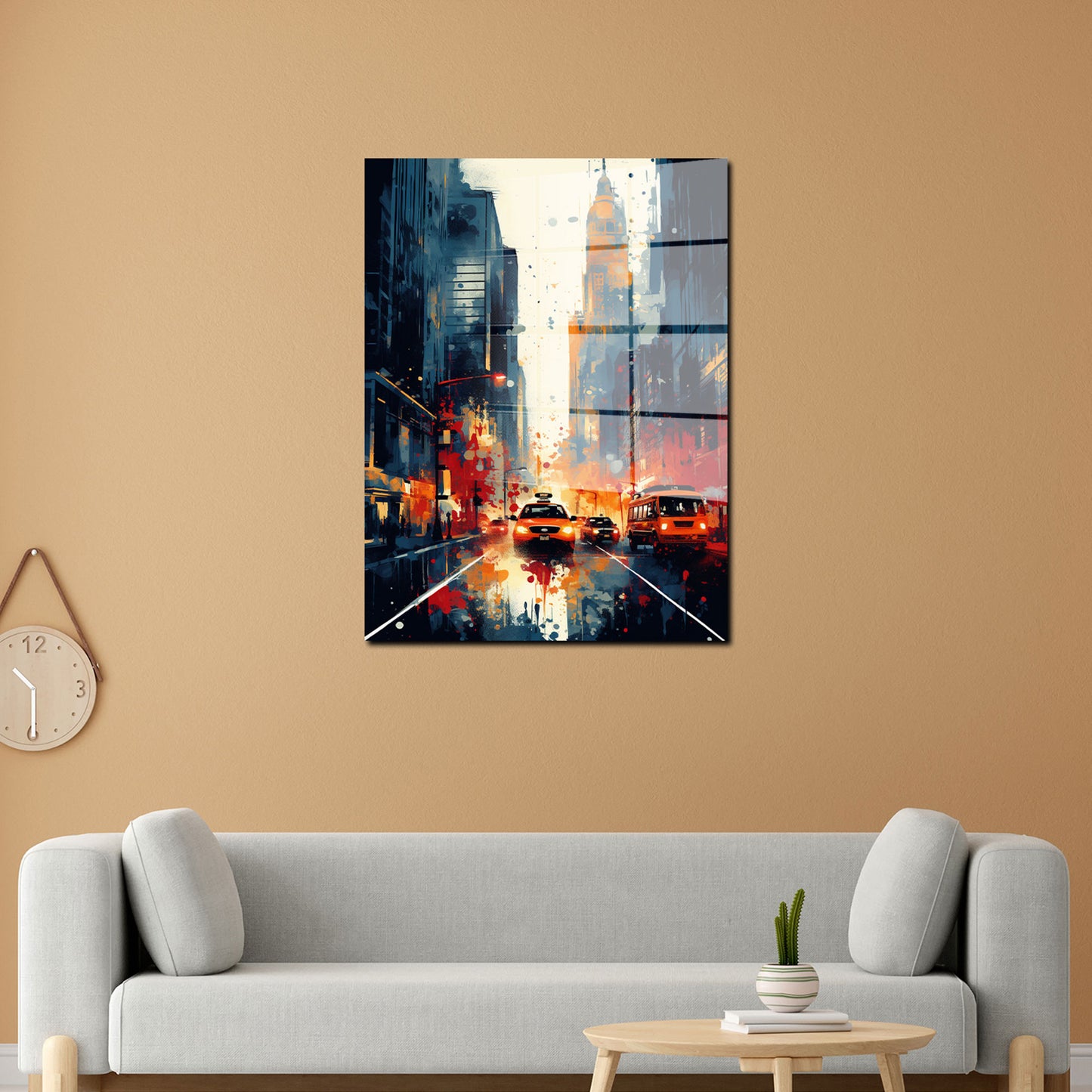 USA New York abstrakt Acrylglasbild Wandbild Bild Wanddeko Wohnzimmer XL