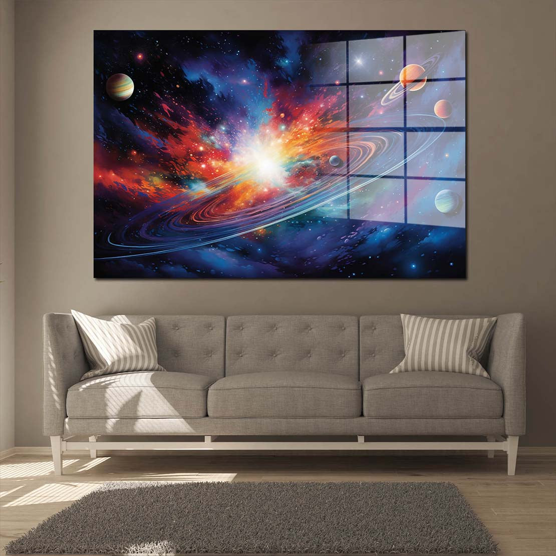 Universum Weltraum Acrylglasbild Wandbild Bild Wanddeko Wohnzimmer XL