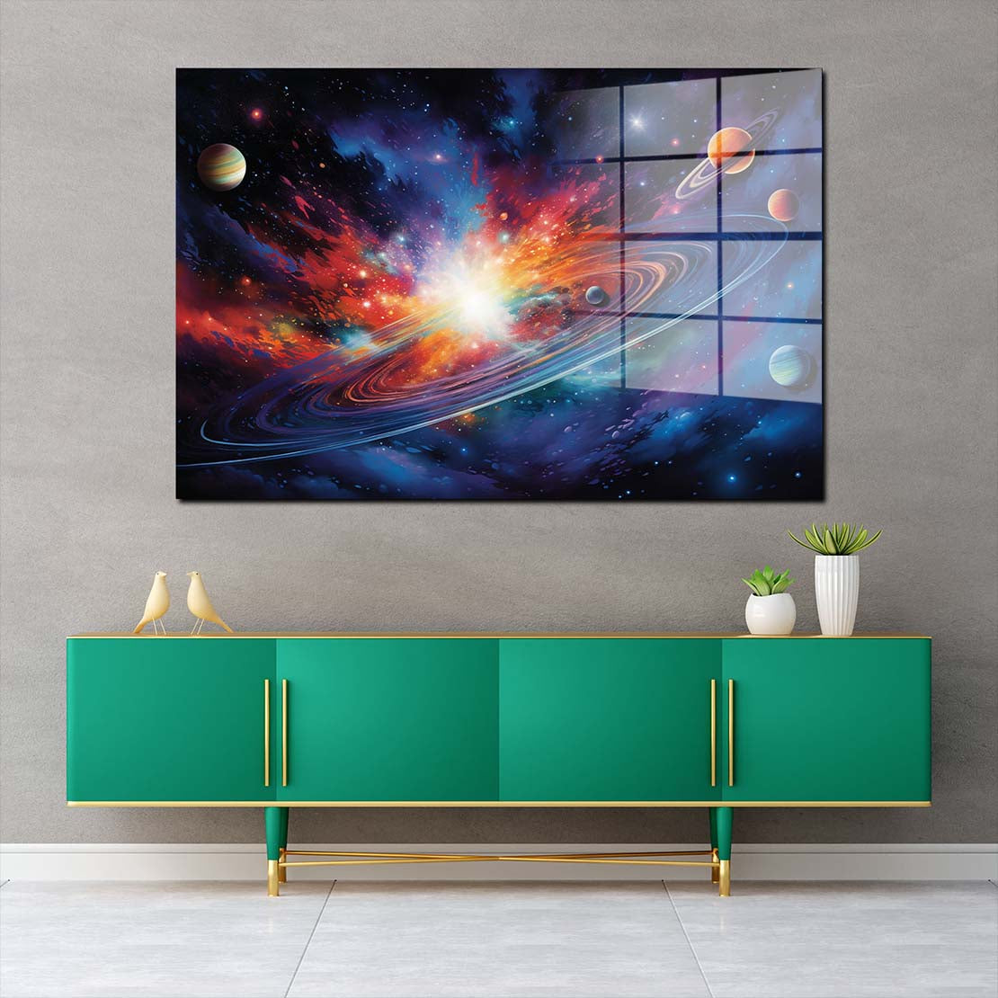 Universum Weltraum Acrylglasbild Wandbild Bild Wanddeko Wohnzimmer XL