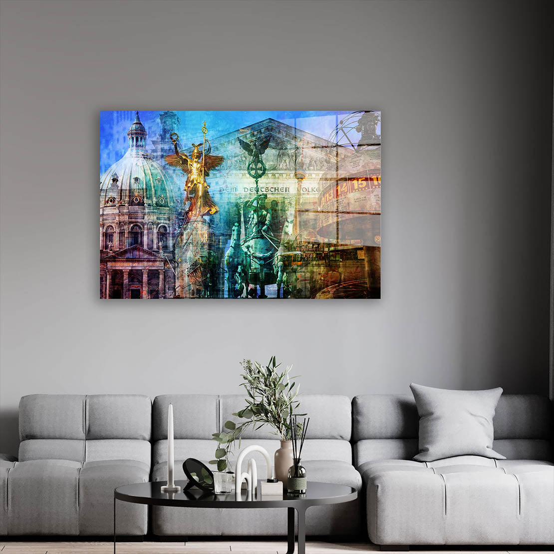 Berlin Pop Art Deutschland Acrylglasbild Wandbild Bild Wanddeko Wohnzimmer XL