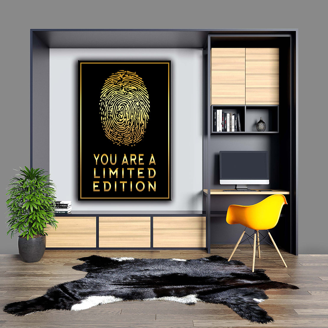 Motivation Fingerabdruck, You Are A Limited Edition Wandbild Leinwandbild Deko