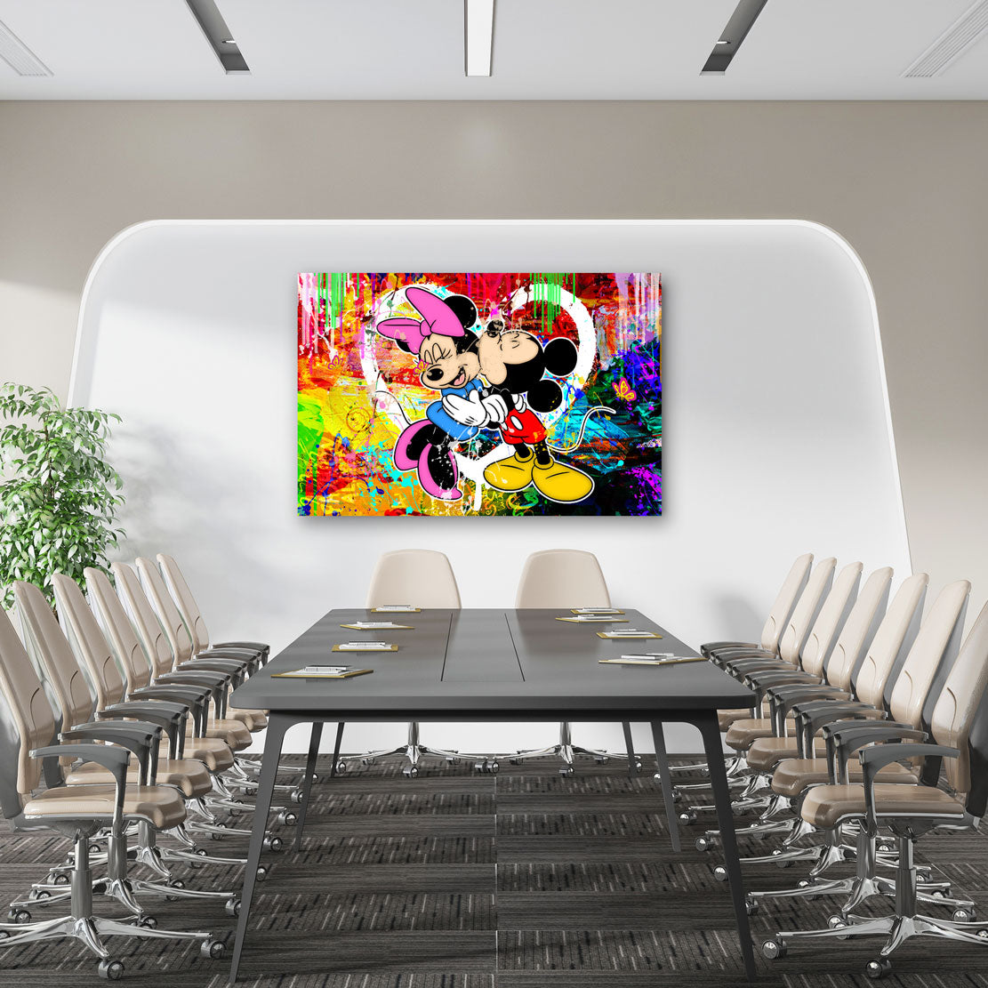 Mouse Pop Art Comic Wandbild Leinwandbild Kunstdruck XL Wanddeko