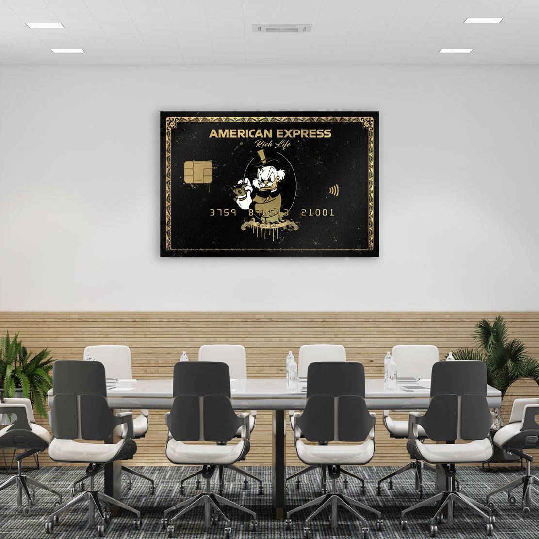 Rich Duck Comic Wandbild Leinwandbild Kunstdruck XL Wanddeko