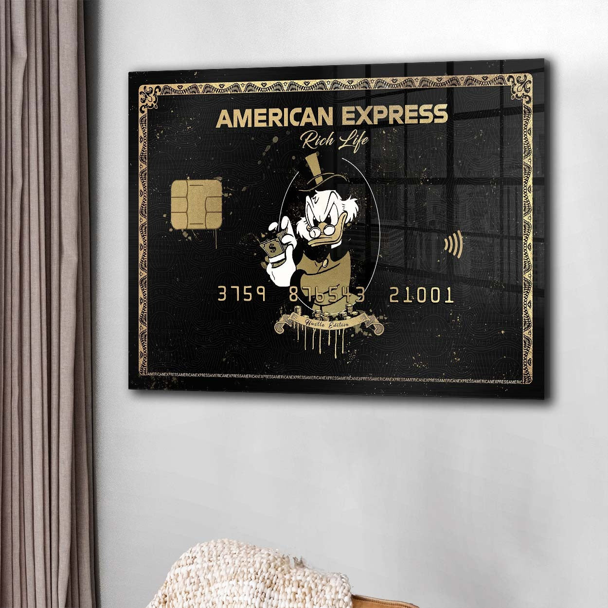 Duck Karte Pop Art Motivation Acrylglasbild Wandbild Bild Wanddeko Wohnzimmer XL