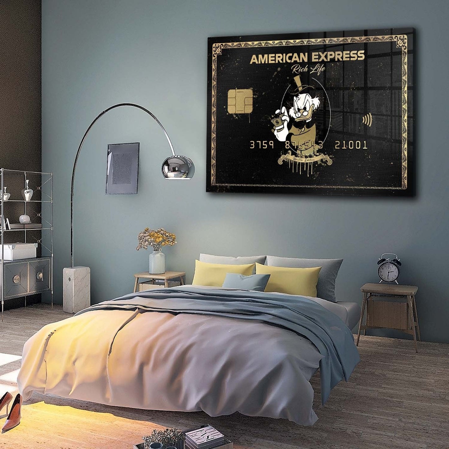 Duck Karte Pop Art Motivation Acrylglasbild Wandbild Bild Wanddeko Wohnzimmer XL