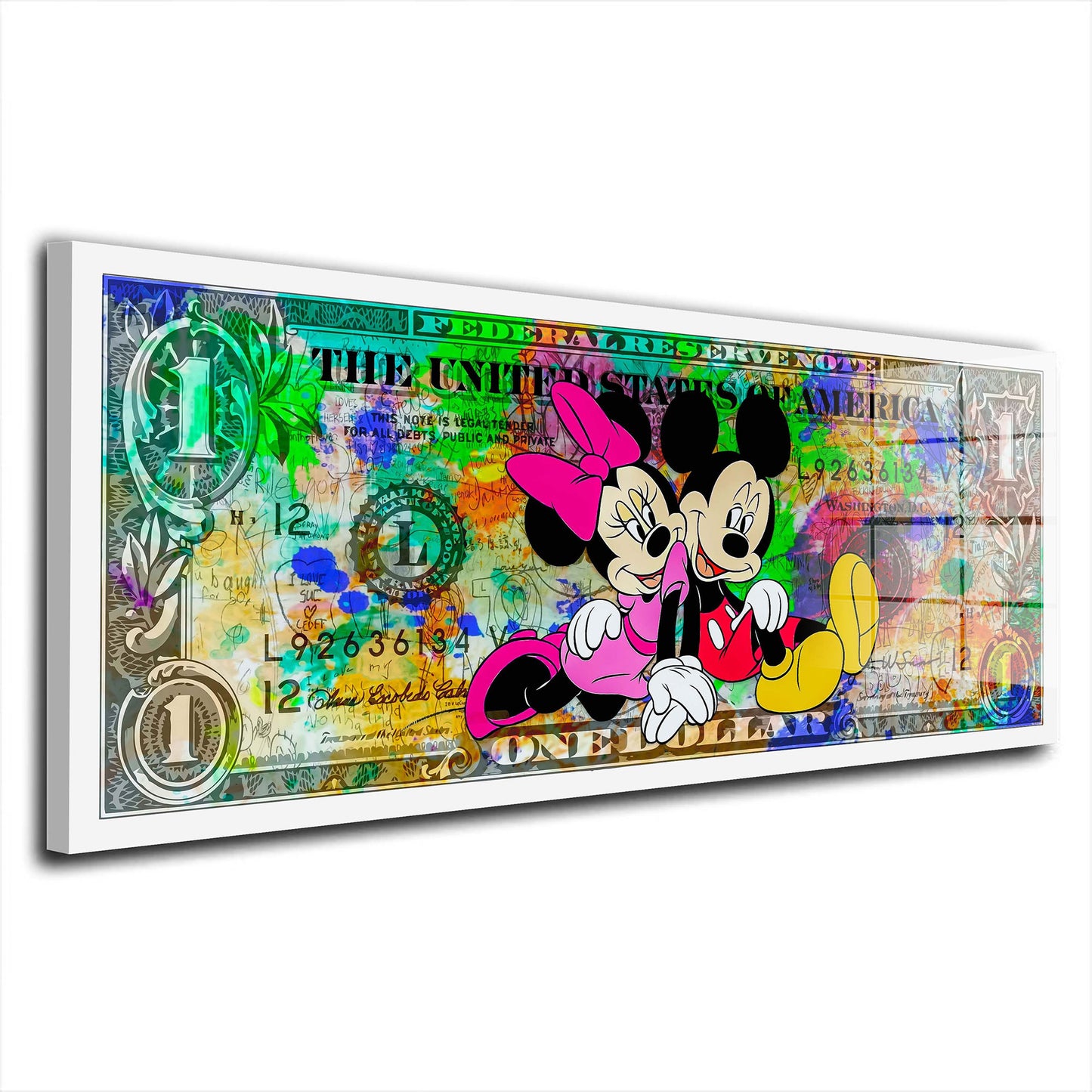 Minnie Pop Art Kunstwerk Comic Acrylglasbild Wandbild Bild Wanddeko Wohnzimmer XL