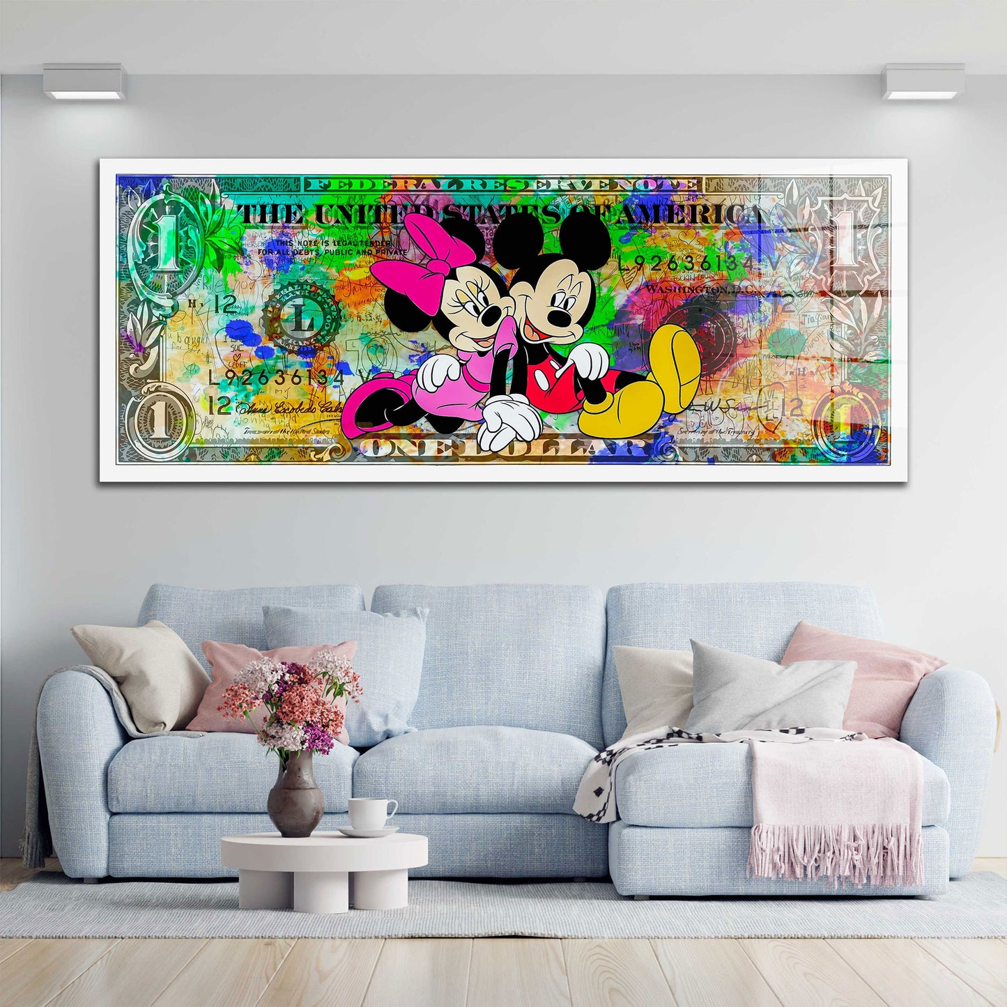 Minnie Pop Art Kunstwerk Comic Acrylglasbild Wandbild Bild Wanddeko Wohnzimmer XL